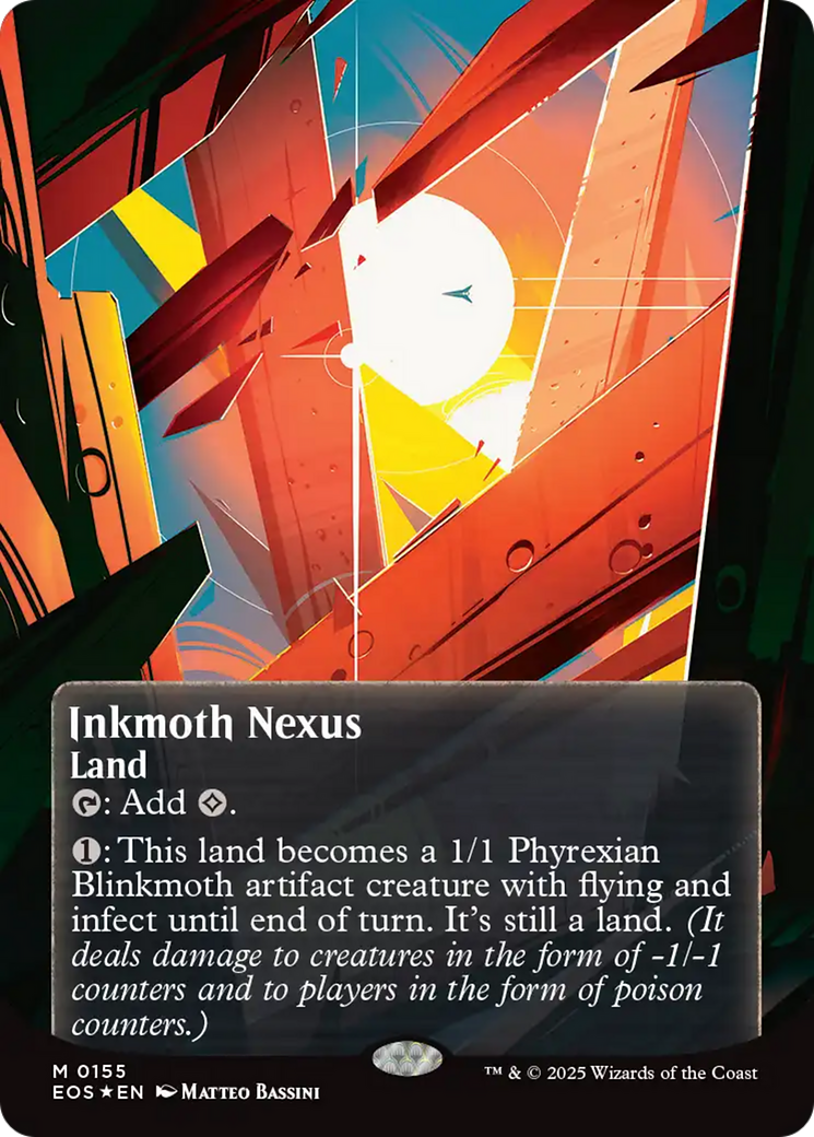 Inkmoth Nexus (0155) (Borderless) (Galaxy Foil) [Edge of Eternities: Stellar Sights] | Galactic Gamez