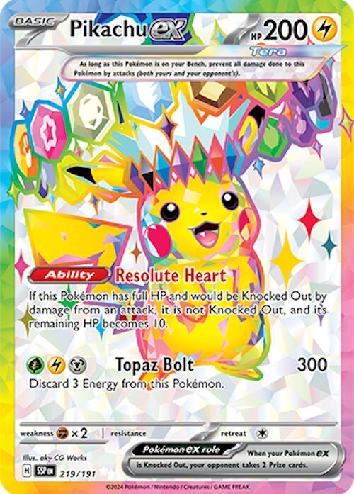 Pikachu ex (219/191) [Scarlet & Violet: Surging Sparks] | Galactic Gamez