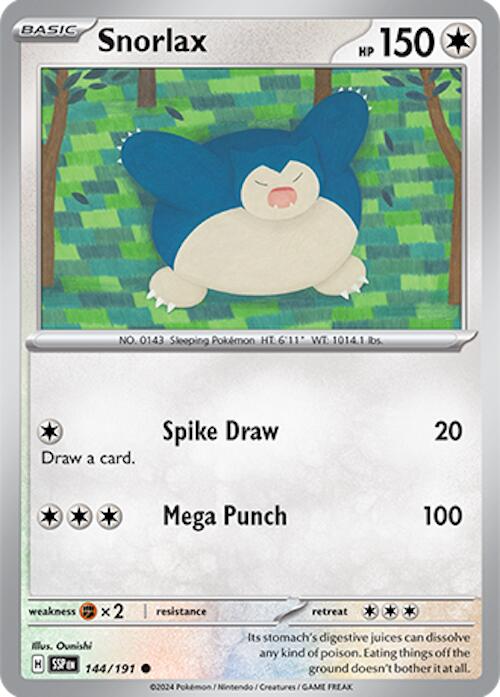 Snorlax (144/191) [Scarlet & Violet: Surging Sparks] | Galactic Gamez