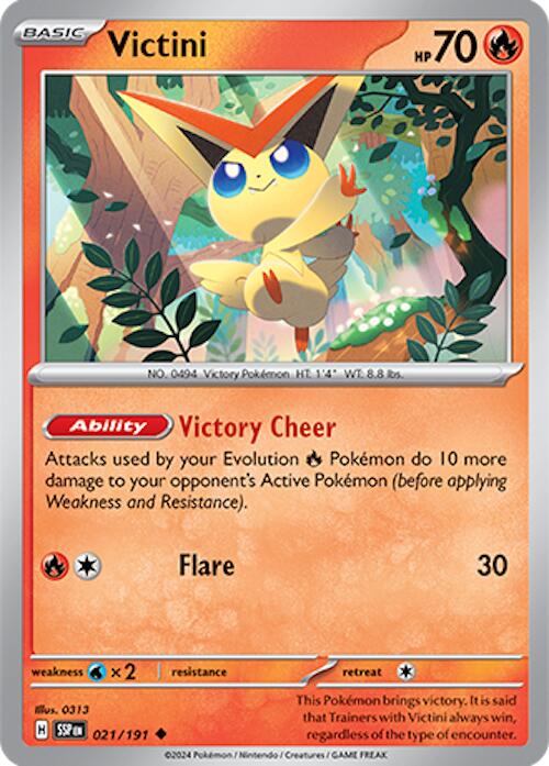 Victini (021/191) [Scarlet & Violet: Surging Sparks] | Galactic Gamez