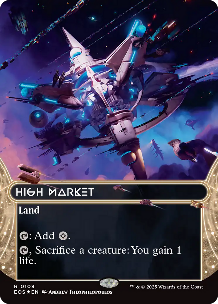 High Market (0108) (Borderless) (Galaxy Foil) [Edge of Eternities: Stellar Sights] | Galactic Gamez