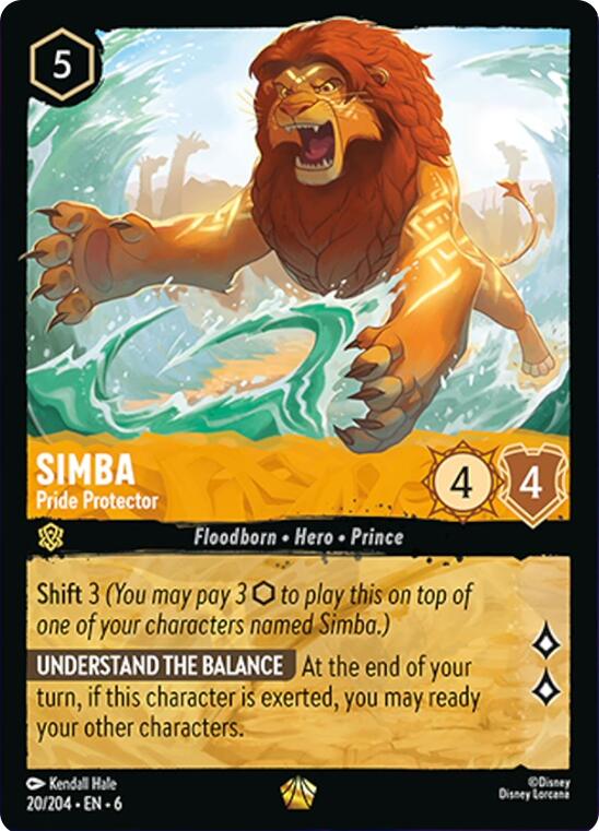 Simba - Pride Protector (20/204) [Azurite Sea] | Galactic Gamez