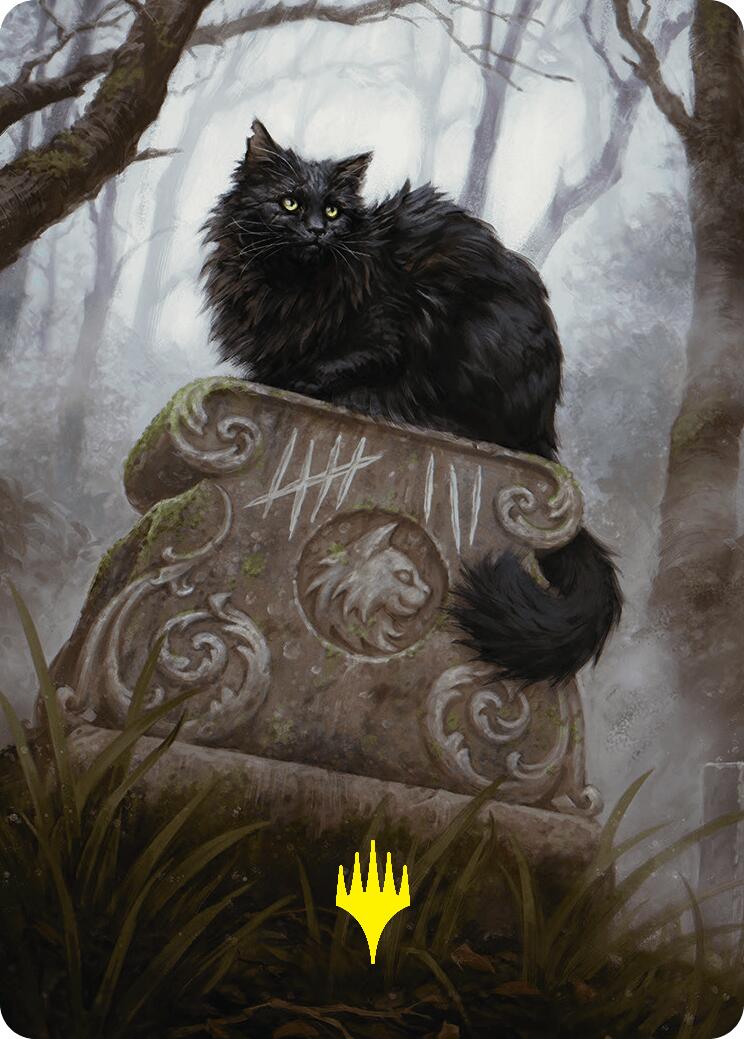 Nine-Lives Familiar 2 Art Card (36/54) (Gold-Stamped Planeswalker Symbol) [Foundations Art Series] | Galactic Gamez