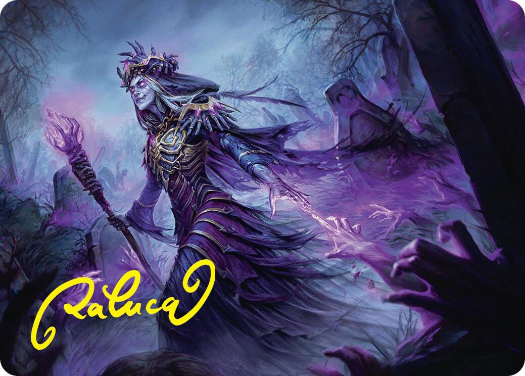 Zul Ashur, Lich Lord Art Card (10/54) (Gold-Stamped Signature) [Foundations Art Series] | Galactic Gamez
