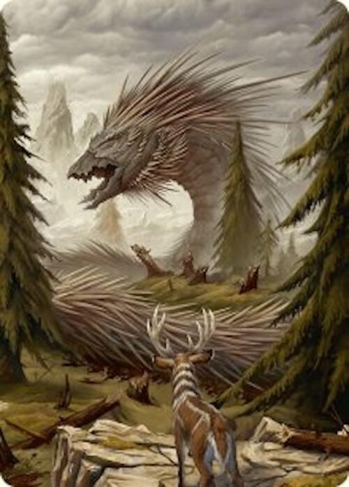 Quilled Greatwurm Art Card (44/54) [Foundations Art Series] | Galactic Gamez