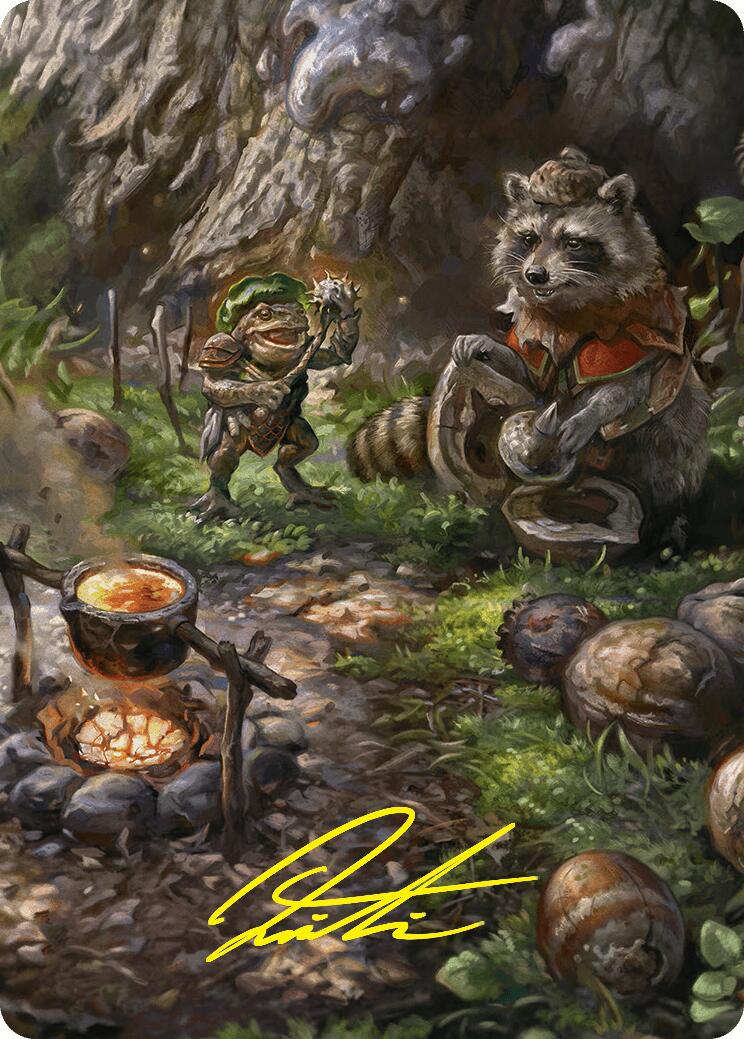 Sylvan Scavenging Art Card (46/54) (Gold-Stamped Signature) [Foundations Art Series] | Galactic Gamez