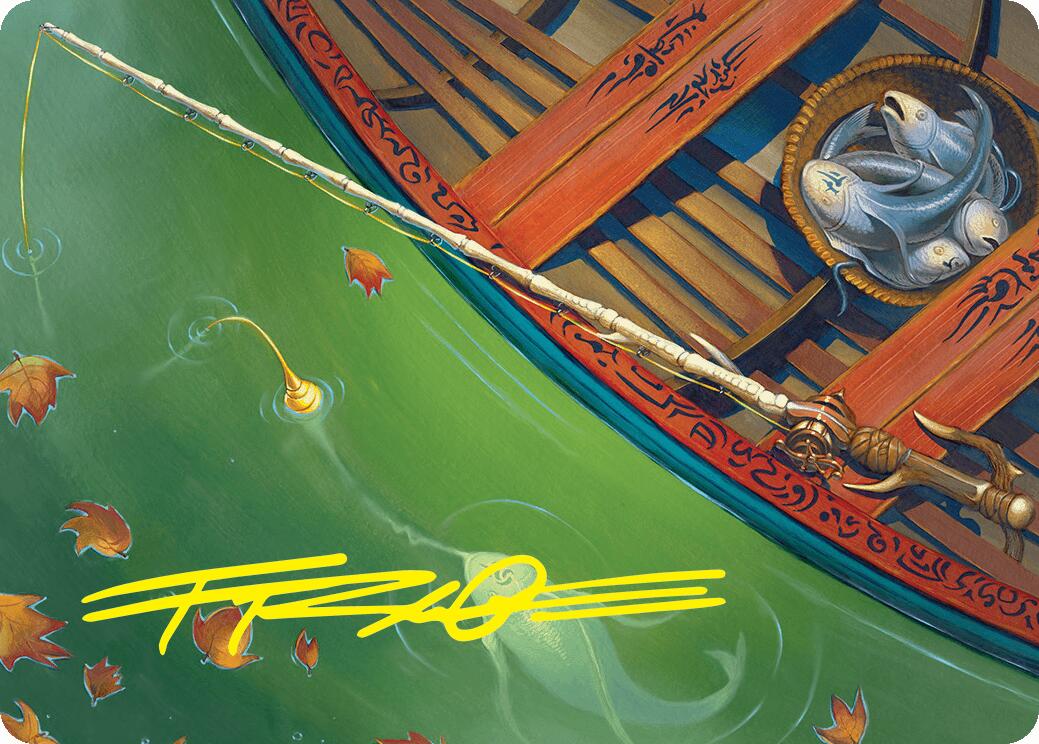 Fishing Pole Art Card (18/54) (Gold-Stamped Signature) [Foundations Art Series] | Galactic Gamez