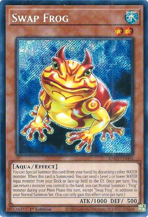 Swap Frog (Secret Rare) [RA03-EN005] Secret Rare | Galactic Gamez