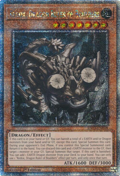 Redox, Dragon Ruler of Boulders (Quarter Century Secret Rare) [RA03-EN008] Quarter Century Secret Rare | Galactic Gamez