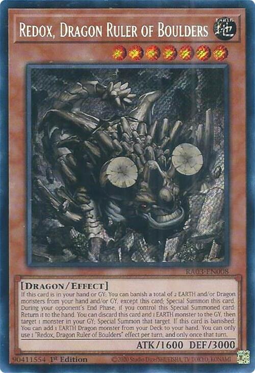 Redox, Dragon Ruler of Boulders (Secret Rare) [RA03-EN008] Secret Rare | Galactic Gamez