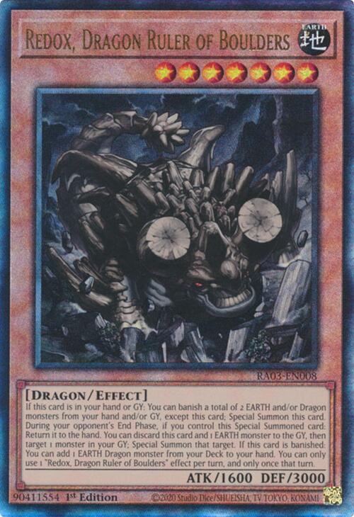Redox, Dragon Ruler of Boulders (UTR) [RA03-EN008] Prismatic Ultimate Rare | Galactic Gamez