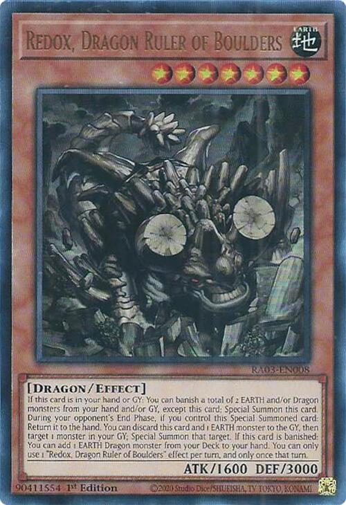 Redox, Dragon Ruler of Boulders (UR) [RA03-EN008] Ultra Rare | Galactic Gamez
