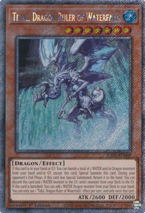 Tidal, Dragon Ruler of Waterfalls (Platinum Secret Rare) [RA03-EN009] Platinum Secret Rare | Galactic Gamez