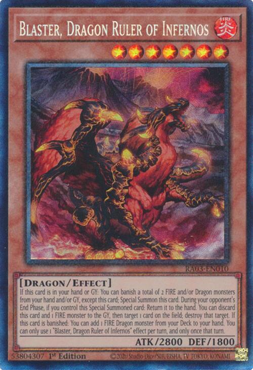 Blaster, Dragon Ruler of Infernos (CR) [RA03-EN010] Prismatic Collector's Rare | Galactic Gamez