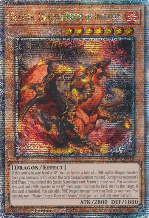 Blaster, Dragon Ruler of Infernos (Quarter Century Secret Rare) [RA03-EN010] Quarter Century Secret Rare | Galactic Gamez