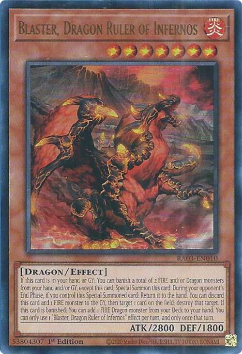 Blaster, Dragon Ruler of Infernos (UR) [RA03-EN010] Ultra Rare | Galactic Gamez