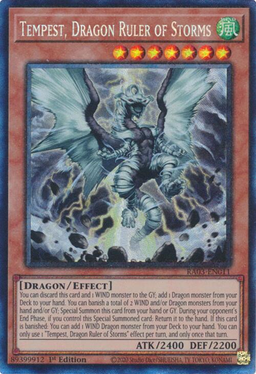 Tempest, Dragon Ruler of Storms (CR) [RA03-EN011] Prismatic Collector's Rare | Galactic Gamez