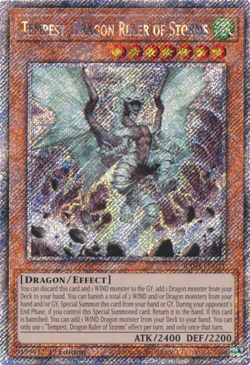 Tempest, Dragon Ruler of Storms (Platinum Secret Rare) [RA03-EN011] Platinum Secret Rare | Galactic Gamez