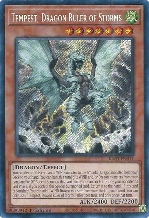 Tempest, Dragon Ruler of Storms (Secret Rare) [RA03-EN011] Secret Rare | Galactic Gamez