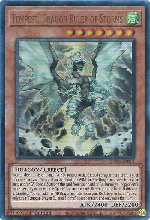 Tempest, Dragon Ruler of Storms (UR) [RA03-EN011] Ultra Rare | Galactic Gamez