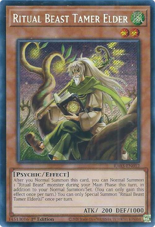 Ritual Beast Tamer Elder (Secret Rare) [RA03-EN012] Secret Rare | Galactic Gamez