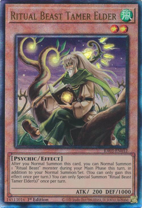 Ritual Beast Tamer Elder (UTR) [RA03-EN012] Prismatic Ultimate Rare | Galactic Gamez