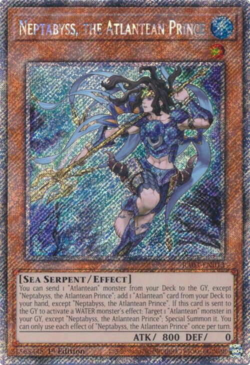 Neptabyss, the Atlantean Prince (Platinum Secret Rare) [RA03-EN013] Platinum Secret Rare | Galactic Gamez