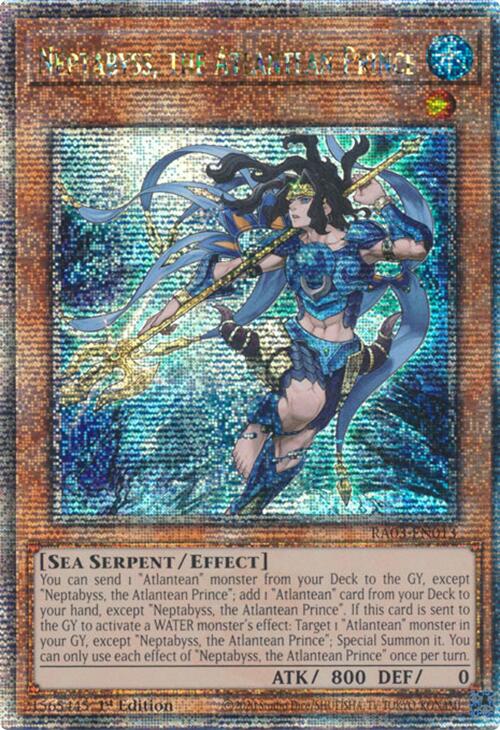 Neptabyss, the Atlantean Prince (Quarter Century Secret Rare) [RA03-EN013] Quarter Century Secret Rare | Galactic Gamez