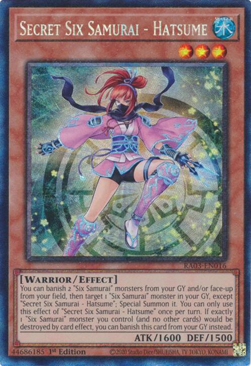 Secret Six Samurai - Hatsume (CR) [RA03-EN016] Prismatic Collector's Rare | Galactic Gamez