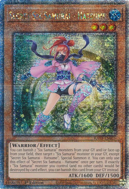 Secret Six Samurai - Hatsume (Quarter Century Secret Rare) [RA03-EN016] Quarter Century Secret Rare | Galactic Gamez