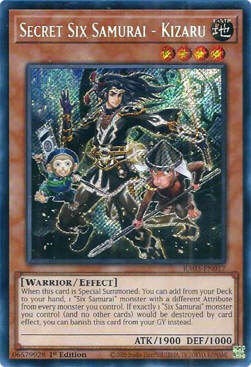 Secret Six Samurai - Kizaru (Secret Rare) [RA03-EN017] Secret Rare | Galactic Gamez