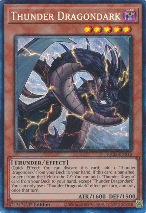 Thunder Dragondark (CR) [RA03-EN018] Prismatic Collector's Rare | Galactic Gamez