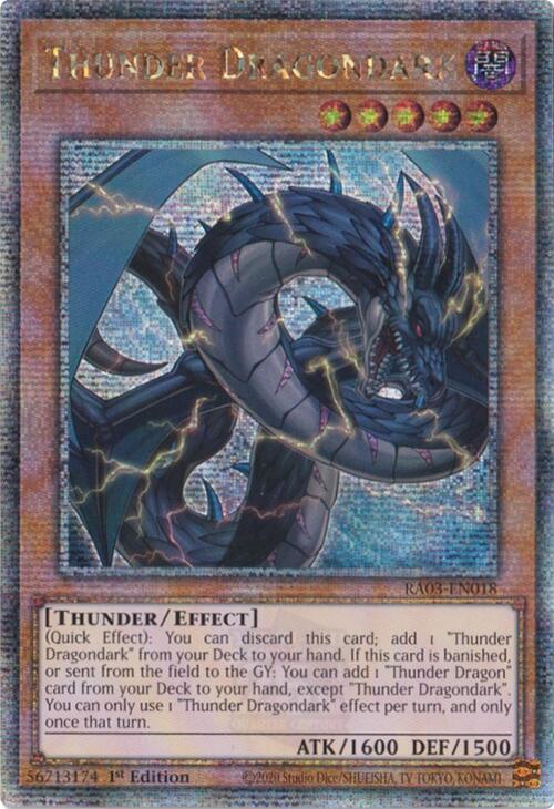 Thunder Dragondark (Quarter Century Secret Rare) [RA03-EN018] Quarter Century Secret Rare | Galactic Gamez