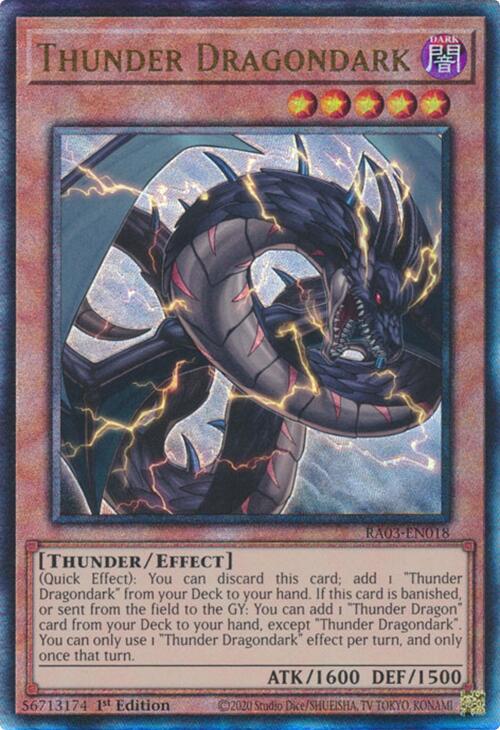 Thunder Dragondark (UTR) [RA03-EN018] Prismatic Ultimate Rare | Galactic Gamez