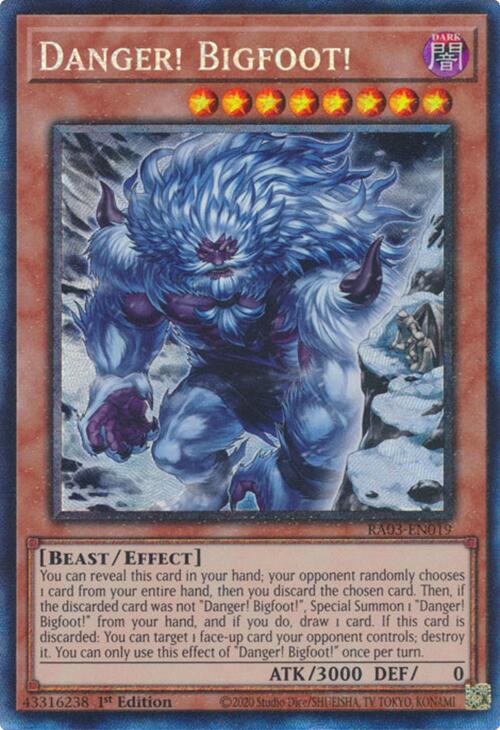 Danger! Bigfoot! (Alternate Art) (CR) [RA03-EN019] Prismatic Collector's Rare | Galactic Gamez