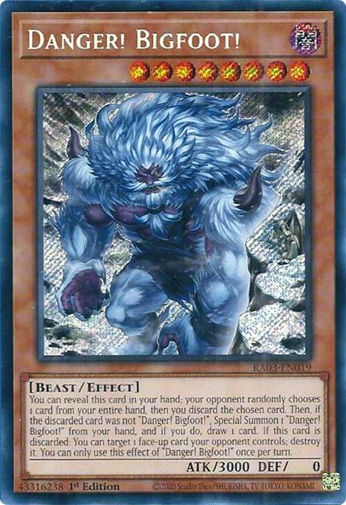 Danger! Bigfoot! (Alternate Art) (Secret Rare) [RA03-EN019] Secret Rare | Galactic Gamez