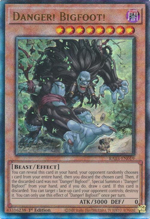 Danger! Bigfoot! (UTR) [RA03-EN019] Prismatic Ultimate Rare | Galactic Gamez