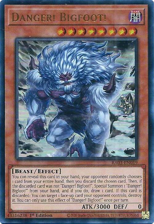 Danger! Bigfoot! (Alternate Art) (UR) [RA03-EN019] Ultra Rare | Galactic Gamez