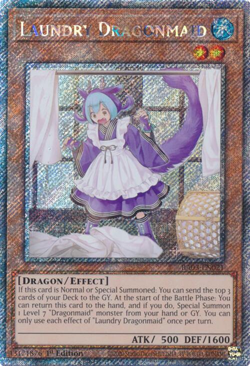 Laundry Dragonmaid (Platinum Secret Rare) [RA03-EN021] Platinum Secret Rare | Galactic Gamez