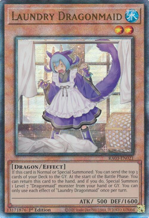 Laundry Dragonmaid (UTR) [RA03-EN021] Prismatic Ultimate Rare | Galactic Gamez