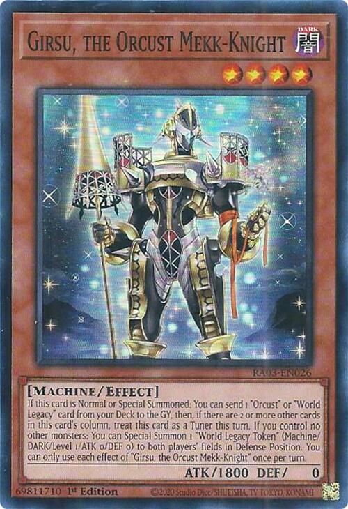 Girsu, the Orcust Mekk-Knight [RA03-EN026] Super Rare | Galactic Gamez