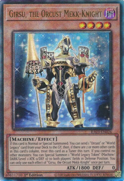 Girsu, the Orcust Mekk-Knight (UTR) [RA03-EN026] Prismatic Ultimate Rare | Galactic Gamez