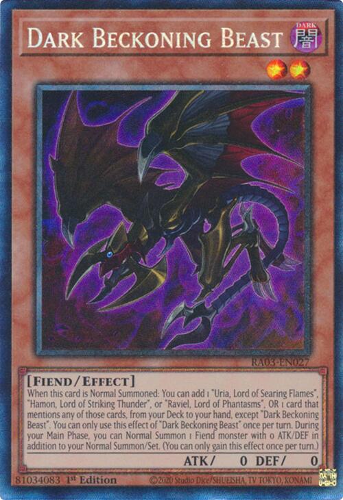 Dark Beckoning Beast (CR) [RA03-EN027] Prismatic Collector's Rare | Galactic Gamez