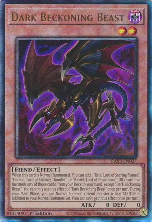 Dark Beckoning Beast (UTR) [RA03-EN027] Prismatic Ultimate Rare | Galactic Gamez