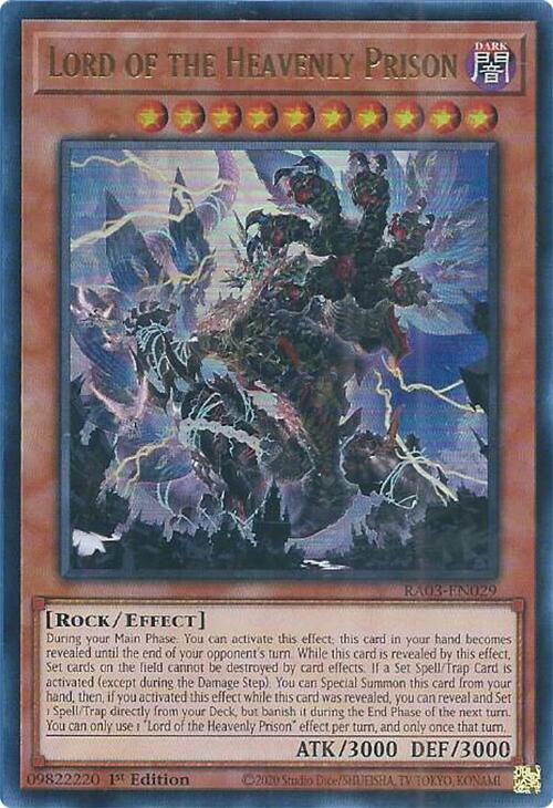 Lord of the Heavenly Prison (UR) [RA03-EN029] Ultra Rare | Galactic Gamez