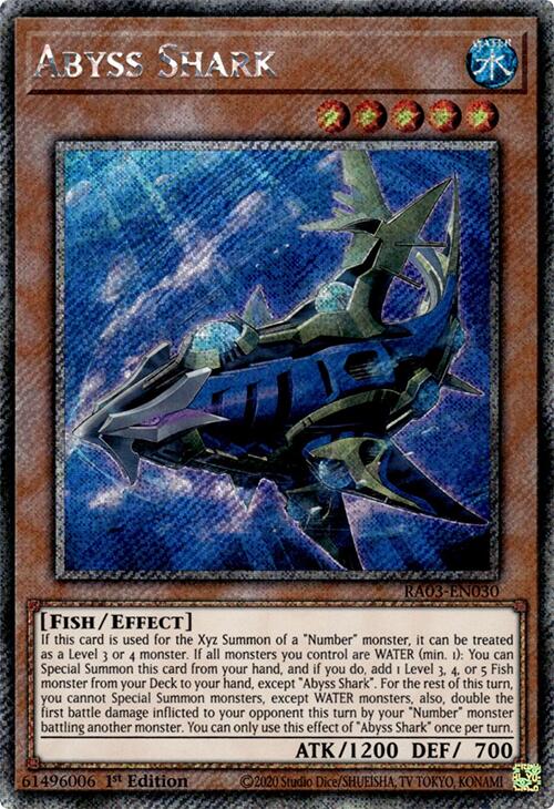 Abyss Shark (Platinum Secret Rare) [RA03-EN030] Platinum Secret Rare | Galactic Gamez