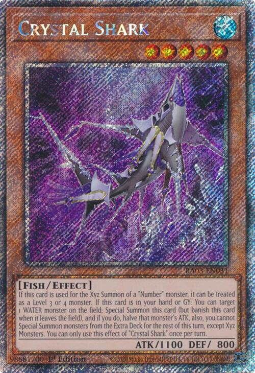 Crystal Shark (Platinum Secret Rare) [RA03-EN031] Platinum Secret Rare | Galactic Gamez