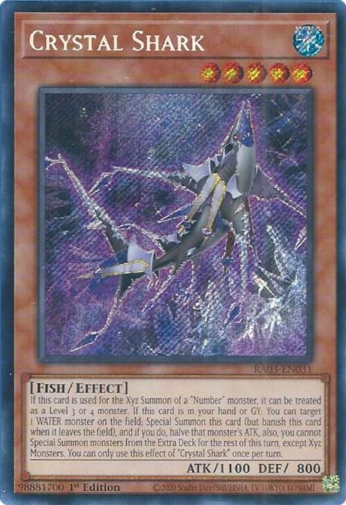 Crystal Shark (Secret Rare) [RA03-EN031] Secret Rare | Galactic Gamez