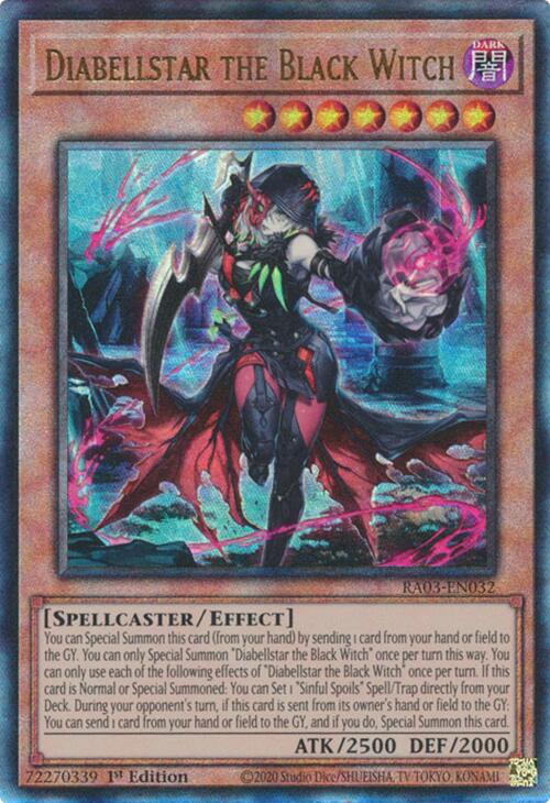 Diabellstar the Black Witch (UTR) [RA03-EN032] Prismatic Ultimate Rare | Galactic Gamez