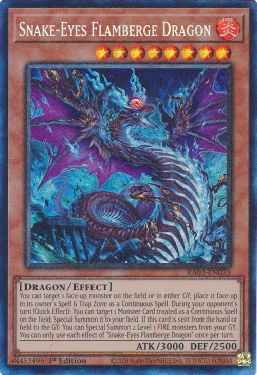 Snake-Eyes Flamberge Dragon (CR) [RA03-EN033] Prismatic Collector's Rare | Galactic Gamez